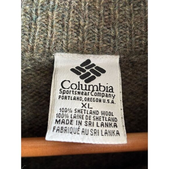 Columbia Men’s Wool Mockneck 1/4 Zip Elastic Cuffed Pullover Sweater Gray Sz XL - Picture 11 of 11